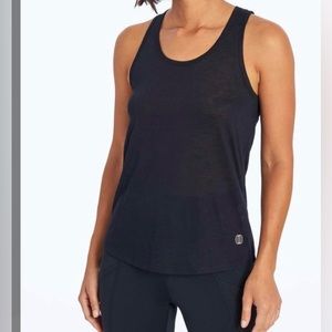 Balance brand, medium, black crossover cut out racer back tank
